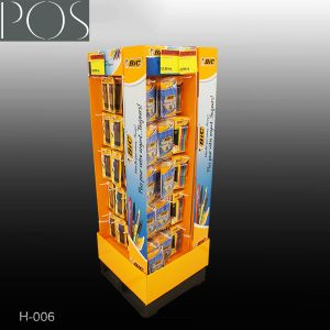 Cheap Four faces hook displays shelf for hanging pens wholesale