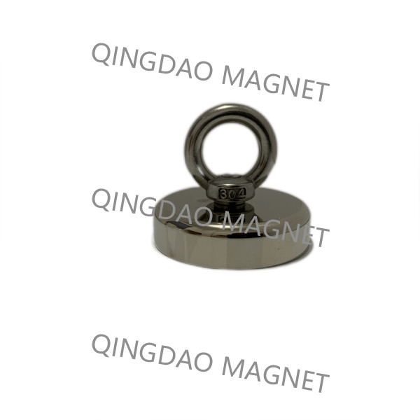 Sintered NdFeB N35 270KGS 600 Lb Fishing Magnet Nickel Coating