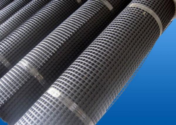 Quality PP High Tensile Strength Glass Fiber Geogrid Black for Retaining Wall for sale