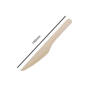 140mm Disposable Wooden Utensils Knives And Forks Canteen Supplies