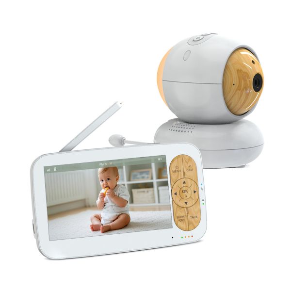 5 Inch Smart Baby Monitor with Pan-Tilt Night Vision and Two-Way Audio