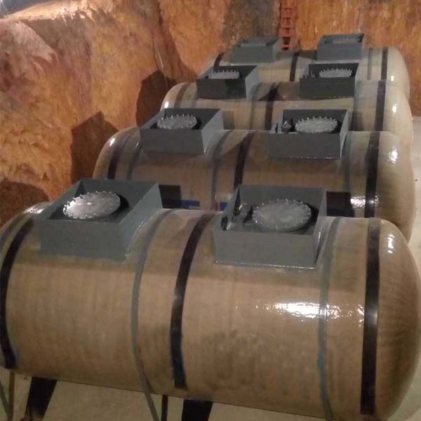 Fiberglass 60000 Liter Fuel Oil Storage Tank Double Wall 40c Underground