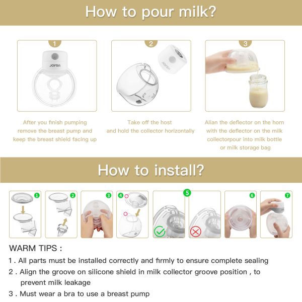 Double Electric Breast Pump Silent Wearable Breast Pump