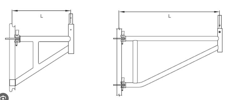 Ringlock Scaffold Board Brackets Q235B Steel Scaffold Side Brackets