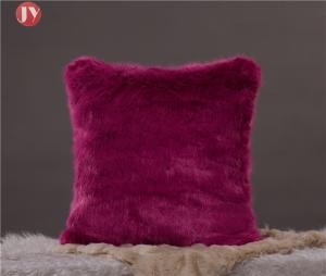 Cheap Colorful Plush Oversized faux Fur Pillow cover , Soft cushion covers sheepskin pillow cases wholesale