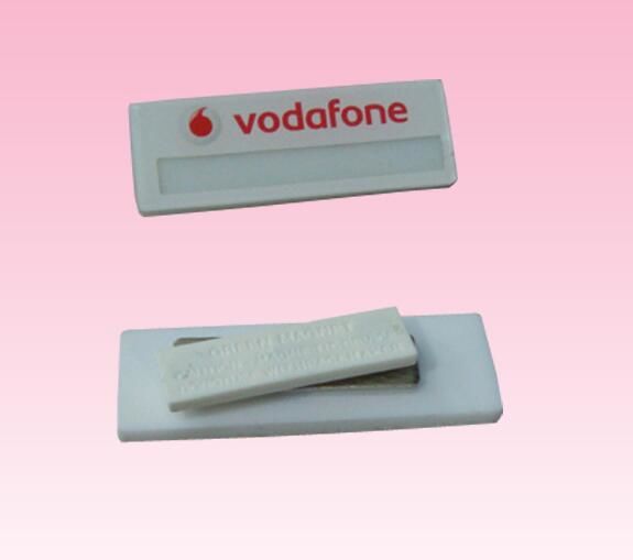 Business Reusable Name Badges Plastic Acrylic Material Staff Badge Holders