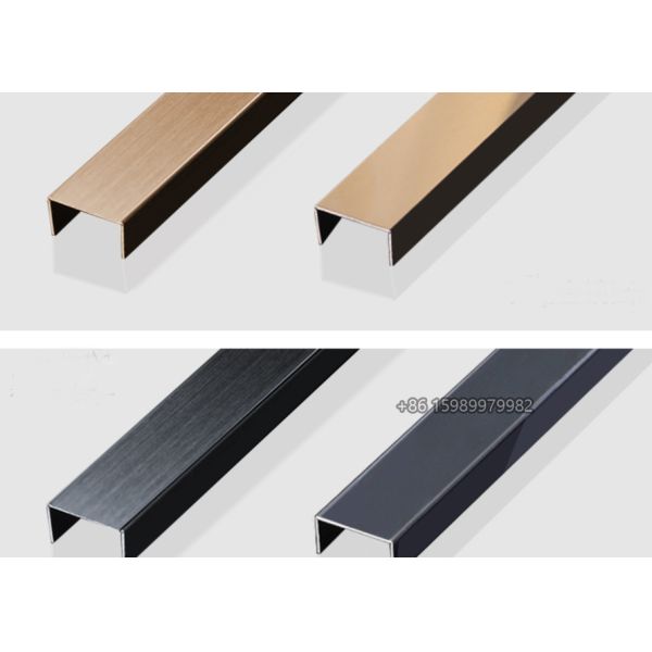 ODM Metal U Channel Trim Profile SUS201 Decorative For Commercial Buildings