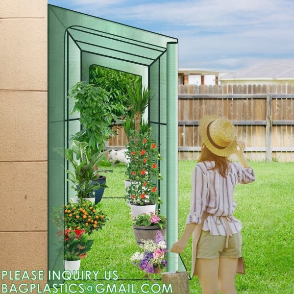 Winter Mini Home Flower Plant Outdoor Sloping Top Waterproof Backyard Walking Plastic Garden Greenhouse Walk In