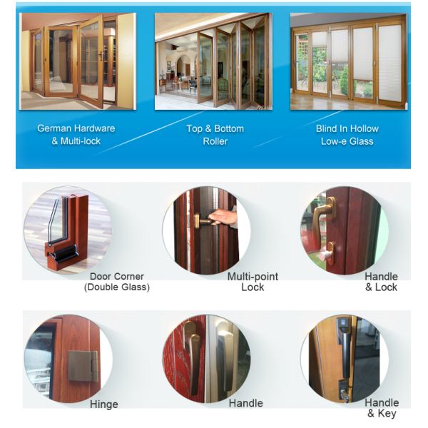 KDSBuilding Solid Teak Double Glass Horizontal Folding Garage Paint Colors Wood Doors