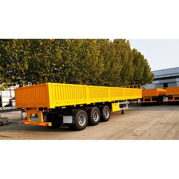 40ft Side Wall Heavy Duty Semi Trailers 3/4 Axles , Mini Enclosed Cargo Dump Truck