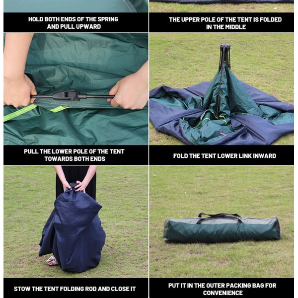 200x200x145cm Automatic Outdoor Waterproof Tents 1500-2000 Mm 190 Silver Cloth