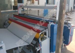 China Semi automatic tissue paper rolls rewinding machine efficient with embassing Function on sale