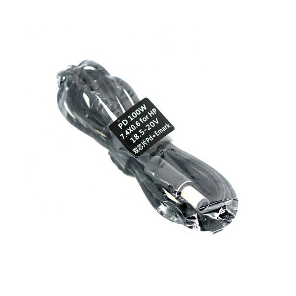 100W 20V 5A PD Charger Durable Braided USB Type C to DC 7.4x5.0mm Cable for Laptop