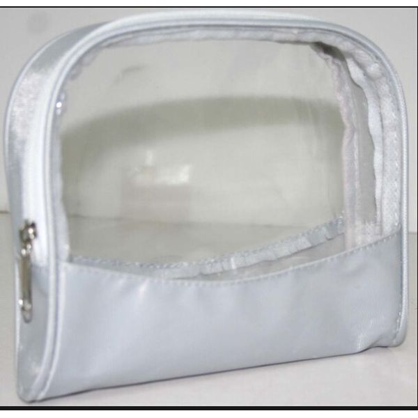 Clear PVC Plastic Cosmetic Organizer Bag With Zipper For Storage Customized