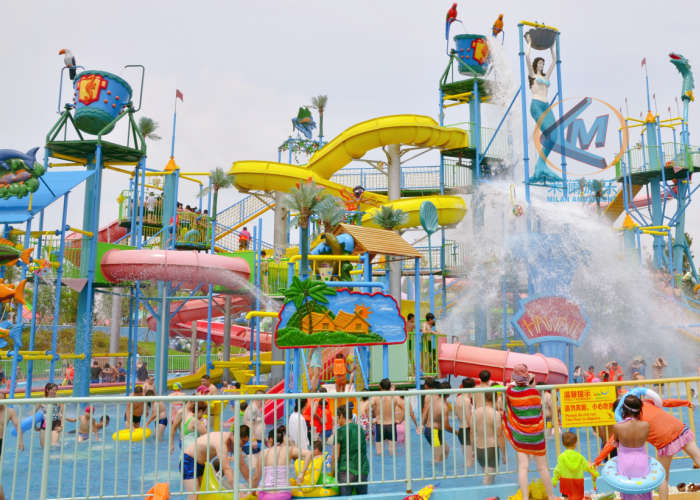 Big Size Aquatic Park Playground Entertained Water Play Structures 52x38m Dimension