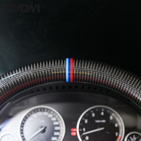 Leather Bmw 5 Series F10 Carbon Fiber Steering Wheel Car Accessories