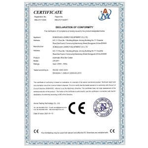 DONGGUAN LONROY EQUIPMENT CO LTD Certifications