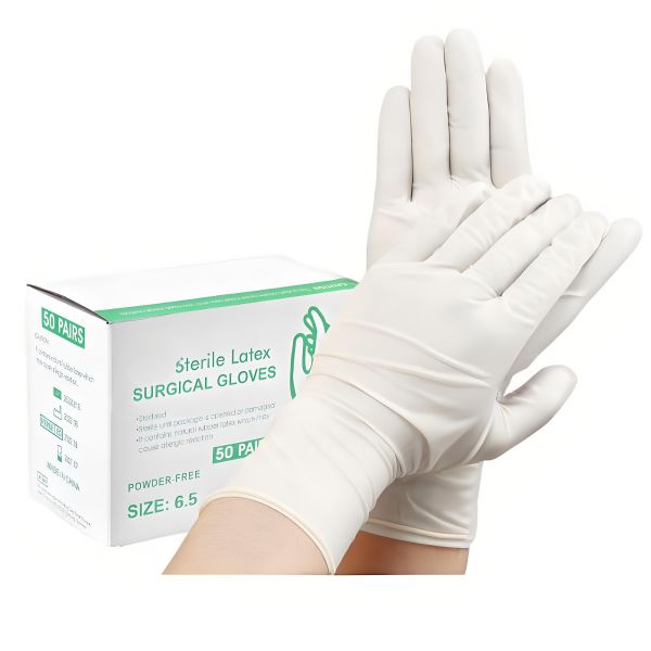 Disposable Sterile Latex Surgical Gloves Puncture Resistant for Maximum Protection