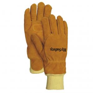 Cheap Hysafety Fireman Gloves / Cowhide Leather Work Gloves Classic Wristlet Cuff wholesale