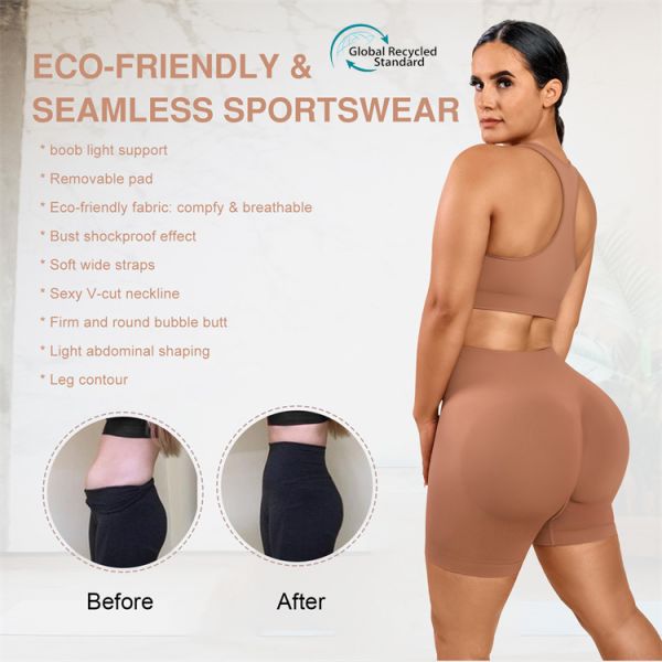 Hexin High Waist Yoga Set Clothing for Women 2 Pieces Eco Friendly Fitness Outfit
