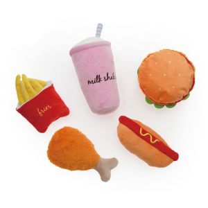 Cheap OEM / ODM Interactive Food Shaped Plush Squeaky Dog Toy wholesale