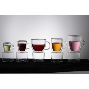Cheap Double wall glass, Heat-resistant glass cup, borosilicate glass, Espresso, Latte, Cappuccino cup wholesale