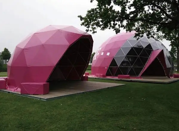 Outdoor Waterproof Inflatable Dome Tent Hotel Modular Tent With Bathroom