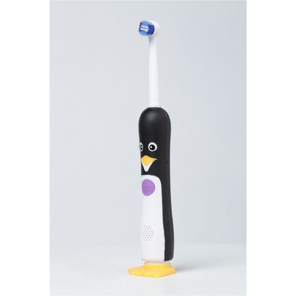 Cartoon penguin design for Children Electric toothbrush with music timer TB-1040 with LED light