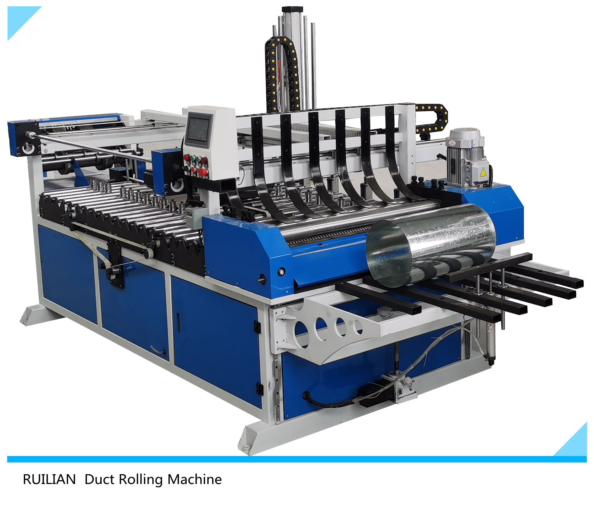 Circle Range OD 250-1000mm Duct Rolling Machine Plate Bar Bending