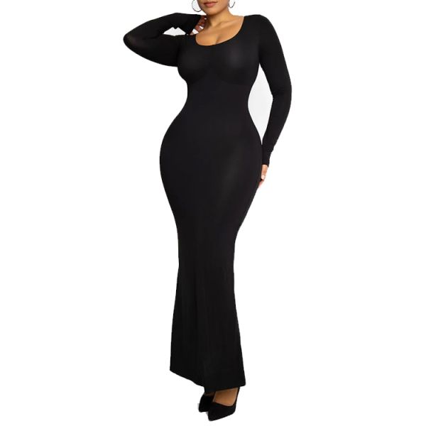 Maxi Standard Sustainable Dress Bodycon Shapewear with Tightening and Light Shaping