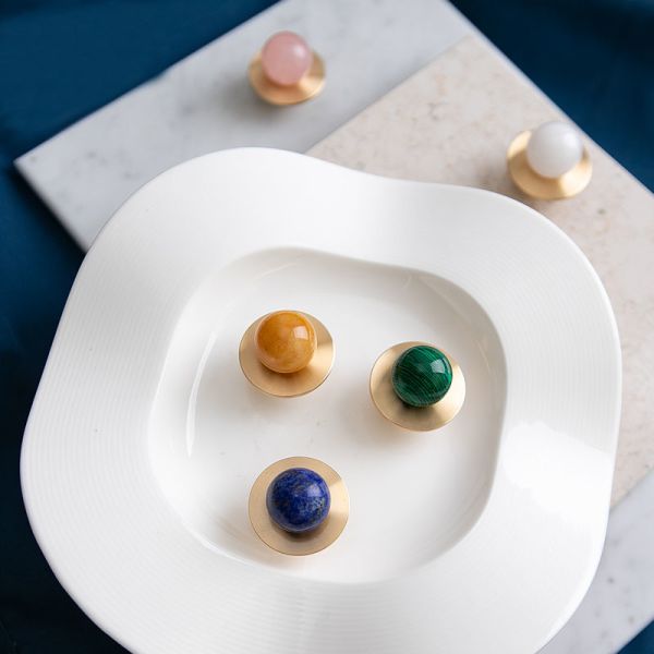 Mid Century Brass Cabinet Pull Handles Furniture Drawer Pull Cupboard Knob