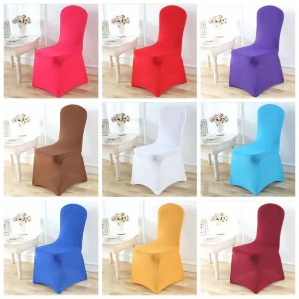 Solid Color Polyester Spandex Wedding Party Chair Covers (JRD903)