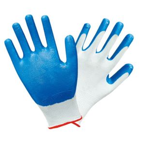 Cheap Blue Nitrile Coated Nylon Gloves wholesale