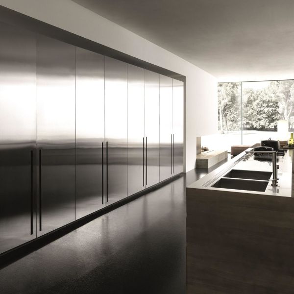 Kitchen Design Custom Smart Complete Sets Stainless Steel Kitchen Cabinets With Wood Grain Island