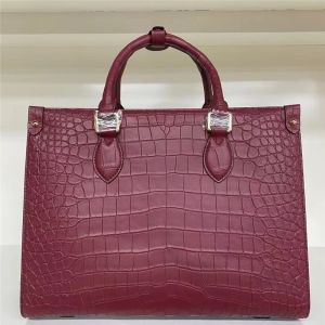 Authentic Crocodile Leather Women Business Travel Handbag Female Laptop Bag
