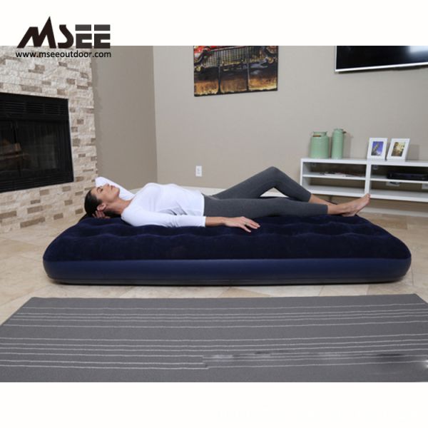 Queen Type Inflatable Sofa Bed Pure Black Color 50 * 40 *28CM Carton Size