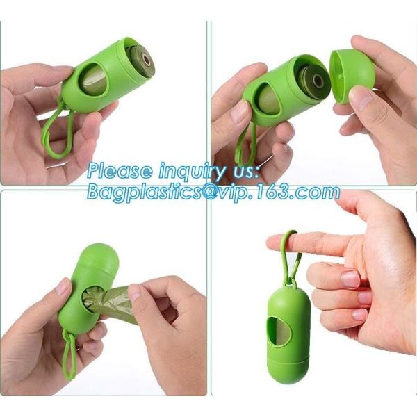 Nappy Baby Disposable Diaper Sacks, Degradable scented disposable baby diaper sack, green tie handle baby diaper sack