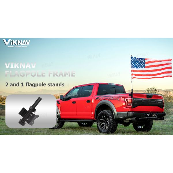Viknav for Ford F150 2017-2020 2022 Pickup Truck Bed Flag Pole Holder Rack Aluminium Alloy