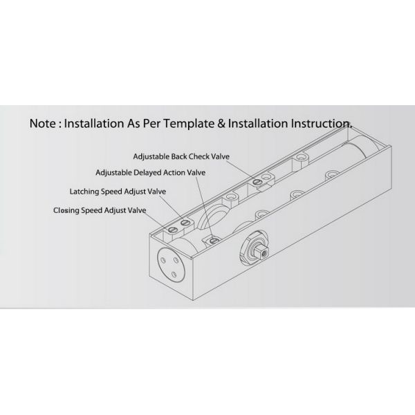 Self Closing Heavy Duty Commercial Door Closer Speed Adjustable Weight Limit 150kg