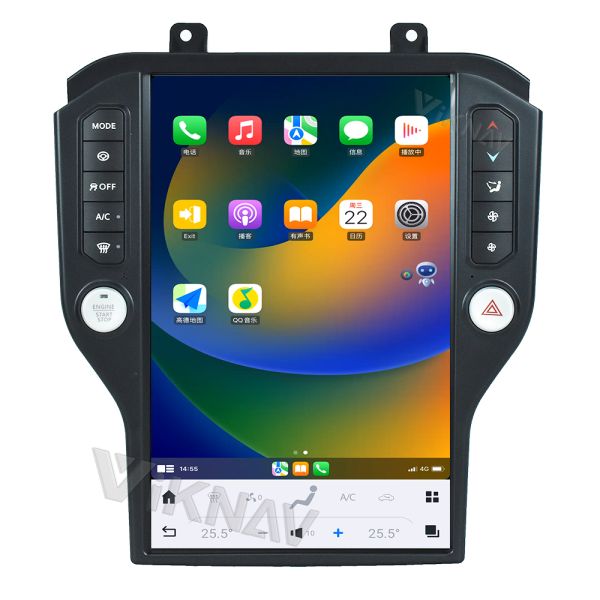 Viknav 14.4 Inch Touch Screen Car Radio For Ford Mustang 2015-2022 Multimedia Player Head Unit GPS Nagivation Auto Stereo