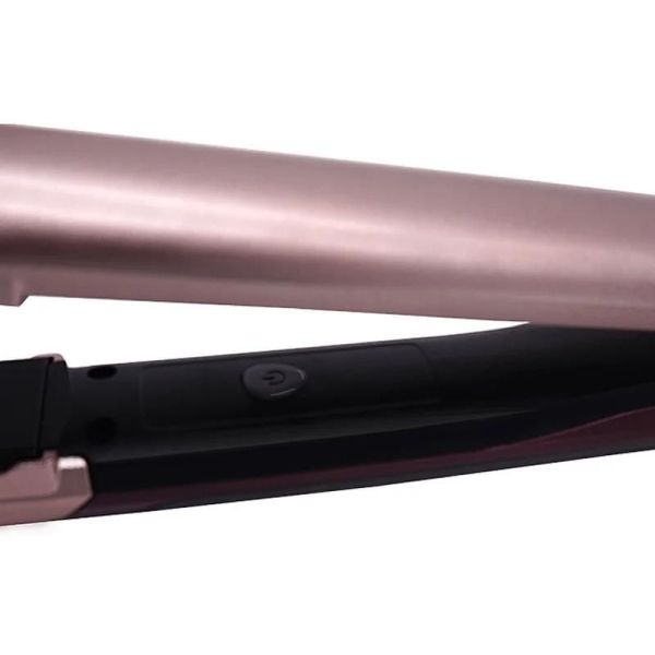 Customized Ceramic Hair Straightener With PTC Heating Element Rose Gold Aluminum Plate