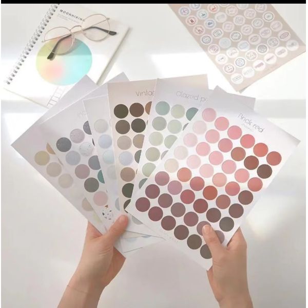 Waterproof Self Adhesive Sticker Morandi Gradient Dot Stickers Decoration Custom