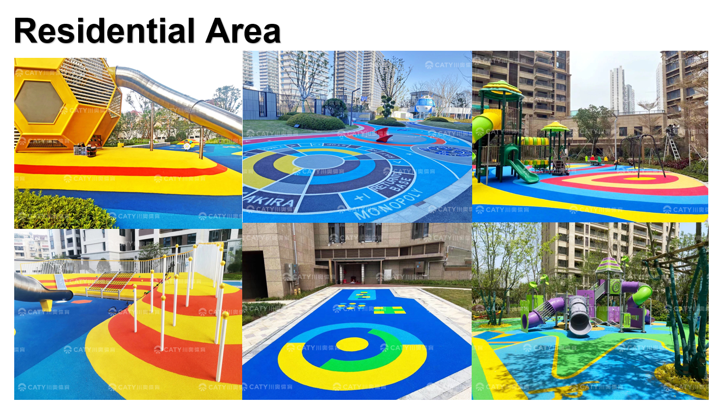 Popular Colorful UV-Resistant EPDM Rubber Granules For Running Track Playgrounds Residential Area & Fitness Trails