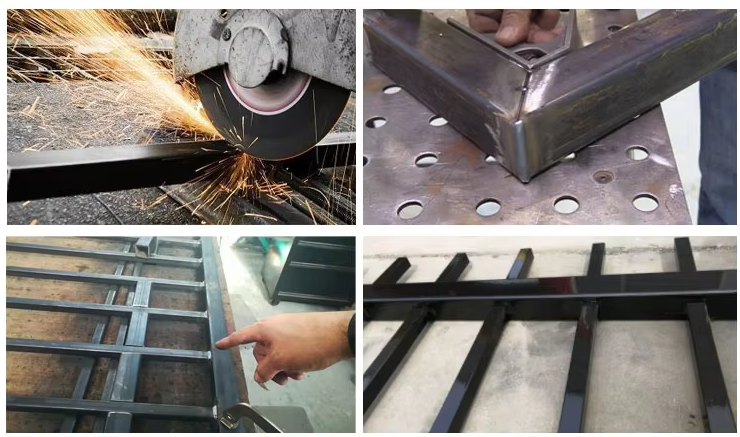 Galvanized Steel Railing Tubular Iron Railing Land Garden Fence Yard Fence