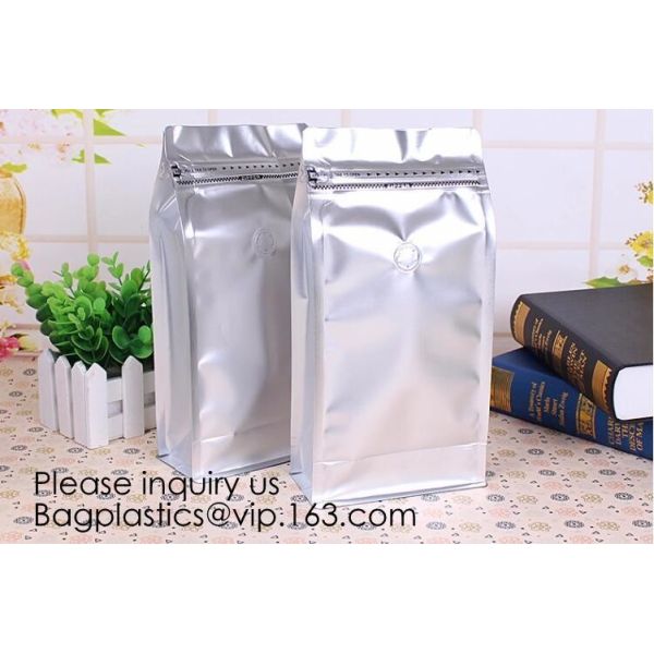 Coffee bean bag air valve kraft paper octagonal sealing aluminum foil self-supporting k bag custom coffee packagin