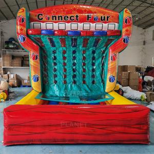 Cheap Commercial Outdoor Sports Inflatable Connect 4 Basketball Shooting Machine Inflatable Interactive Game wholesale