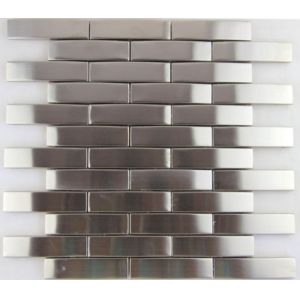Cheap 3d Arch Stainless Steel Mosaic Tile Backsplash , Stainless Steel Kitchen Tiles 8mm Thick wholesale