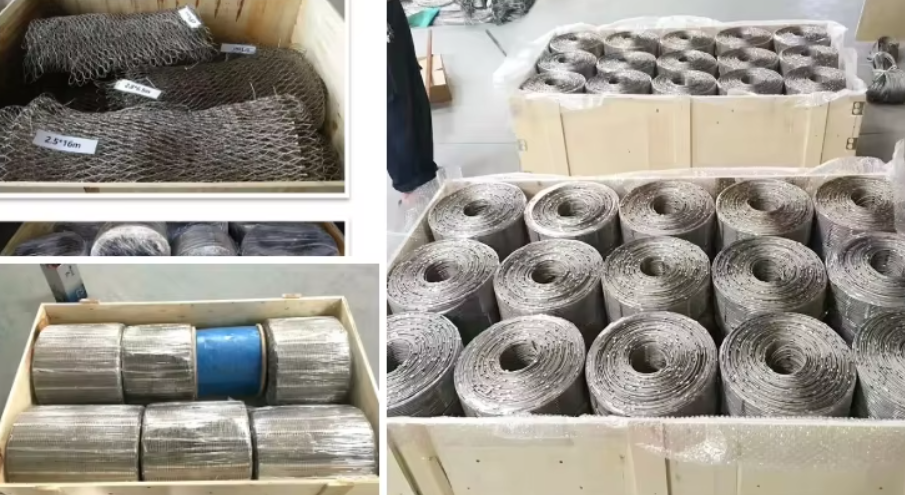 Ferrule Type 100 Meter Length Stainless Steel Wire Rope Mesh For Fall Protection