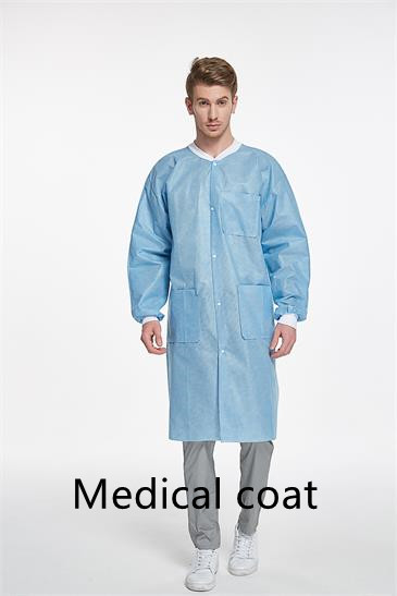 disposable nonwoven pp CPE isolation gown patient gown visitor gown lab jacket
