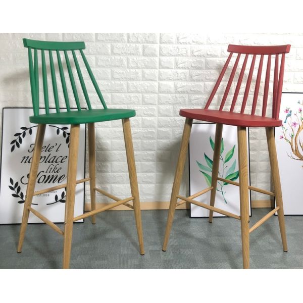 Simple Windsor chair solid wood dining chair family creative leisure chair dining room stool Nordic negotiating chair